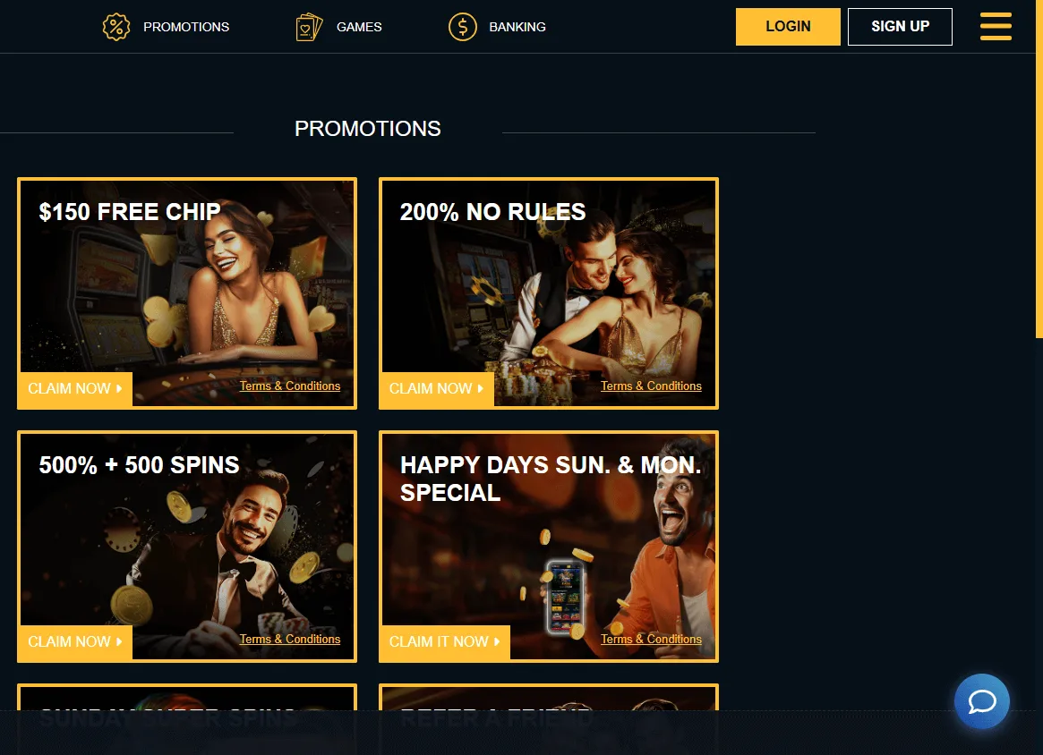 Brango Casino desktop promotions area with bonuses, tournaments and rewards